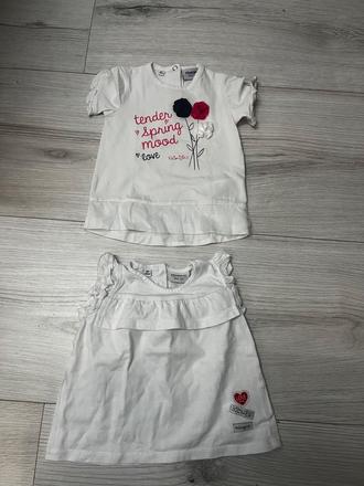 Talianske biele tričká v top stave, primigi,68