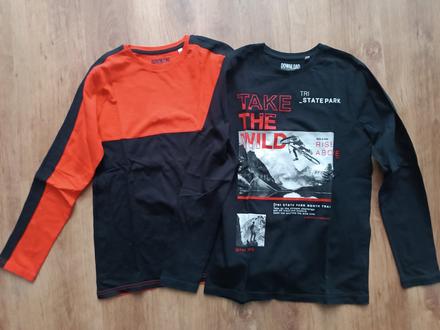 2x tričko s dlhým rukávom v.158/164, c&a,158