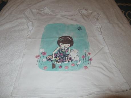 Krásne tričko s mačkou, c&a,128