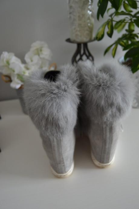 Členkové kožené topánky na platforme, veľkosť 37, 37