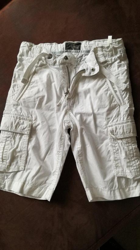 Kratke biele nohavice ham, h&m,110