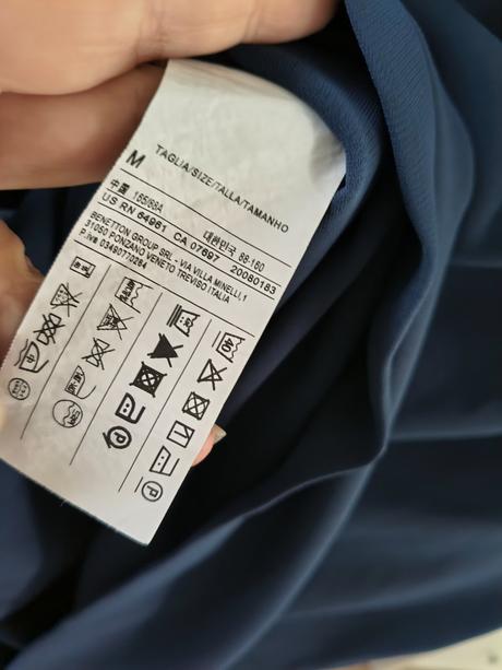 Benetton tmavo modré midi šaty m, benetton,m