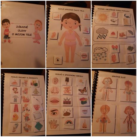 Activity book moj telo- úlohy na suchý zips, 