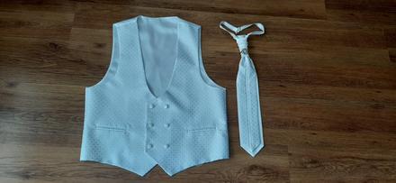 Krásna svadobná vesta + kravata, 56