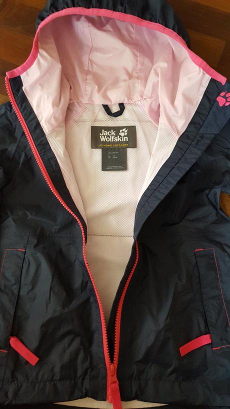 Dievčenská outdoorová bunda jack wolfskin, jack wolfskin,116