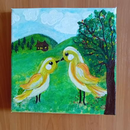 Obrázok žlté vtacata,