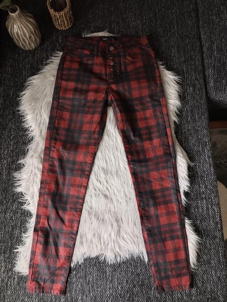 Karované nohavice zara, zara,xs