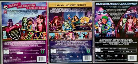 Dvd ser 3 filmov monster high, 