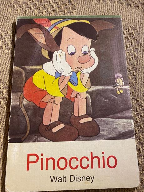 Retro staré leporelo pinocchio walt disney 1990, 
