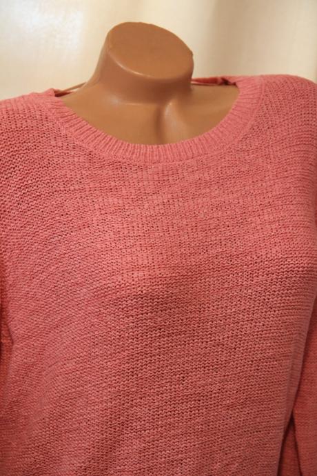 Ružový pletený sveter, xl, xl
