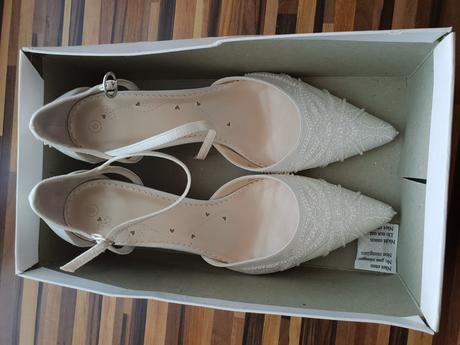 Svadobné lodičky nové 39,5, 39