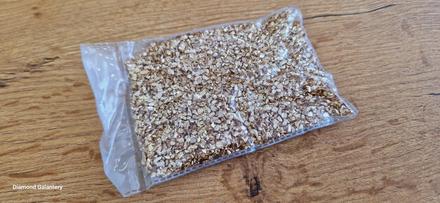 Sklenená drť - sklenené kamienky -zlatá odtieň i-, 