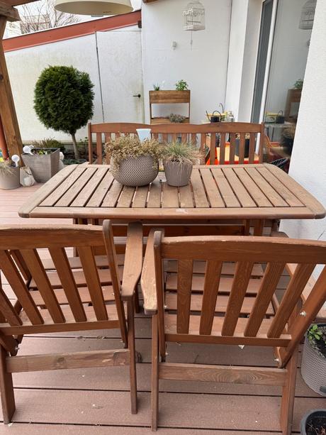 Záhradný nabytok dreveny, 