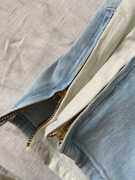 Stradivarius bicolor roztrhané džínsy, stradivarius,xs