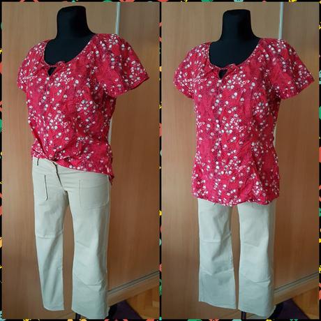 Kvalitné béžové letné 7/8 nohavice vel.38/40, 40