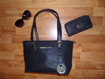 Kabelka s efektom čipky + peňaženka, michael kors
