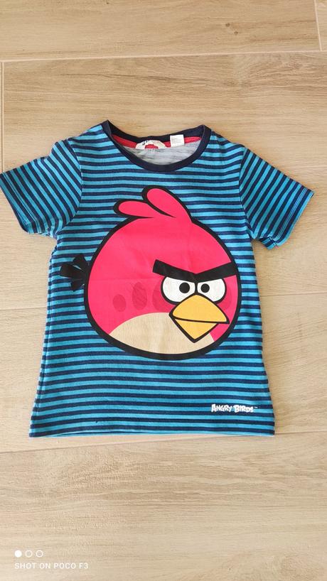 Tričko engry birds, h&m,110