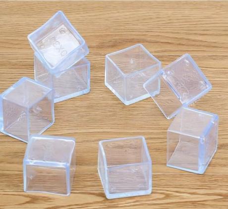 4ks silikónové kryty na nohy stoličky hranaté,