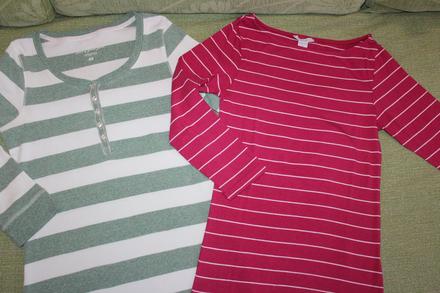 Pásikavé tričká s/m, h&m,s