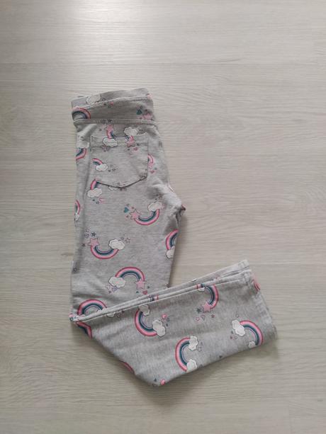 Sivé teplejšie legíny vel.5-6 rokov, h&m,116
