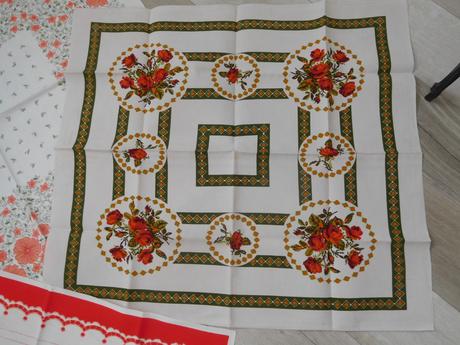 Retro bavlnené obrusy na menší stol,, 