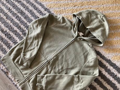 Olivová mikina 134/140, h&m,134