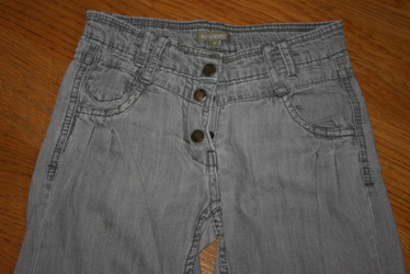 Rifle s gumičkou na nohaviciach, č. 128-134, zara,128