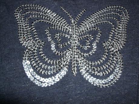 Tunika / tričko motýľ s lesklým vláknom, young dimension,98