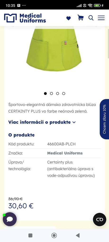 Zdravotnícka košeľa l/ xl, l