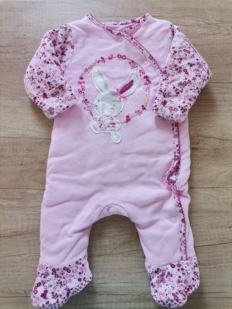 Dievčenský teply overal so zajacikom, 62