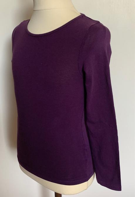 H&m fialové tričko s dlhým rukávom, h&m,110