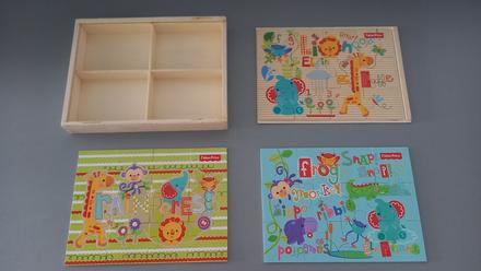 3x puzzle pre najmenších 12ks v boxe, 