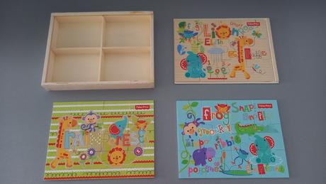3x puzzle pre najmenších 12ks v boxe,