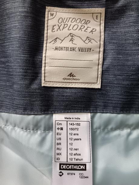 Nenosena nepremokavá bunda quechua, quechua,146