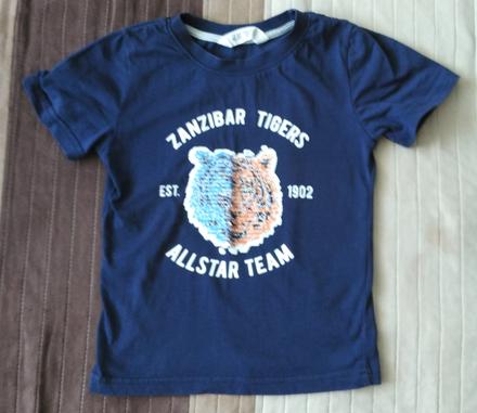 Tricko s meniacim sa obrazkom v. 110/116 h&m, h&m,110