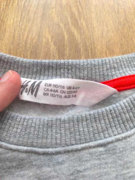 Mikina s flitrami, h&m,110