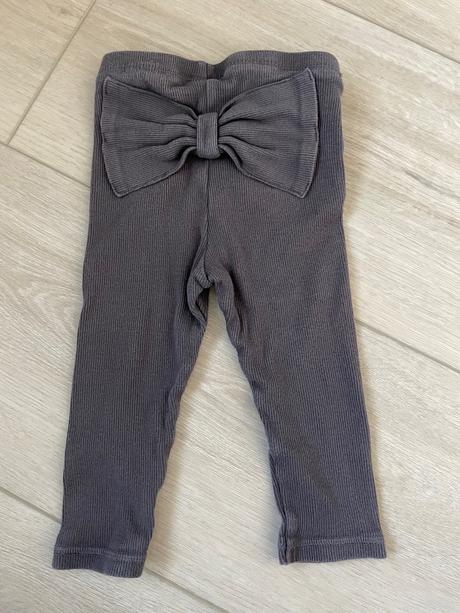 Rebrované legíny s mašľou h&m, h&m,80