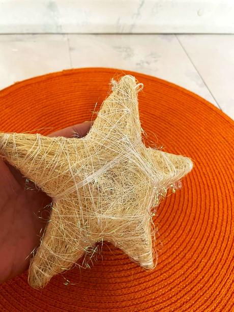 Veľká sisalová trblietavá hviezda 3d-17 x17 cm,