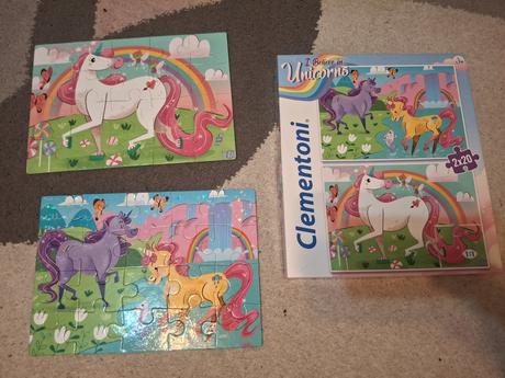 Puzzle 2x20 ks jednorozci,