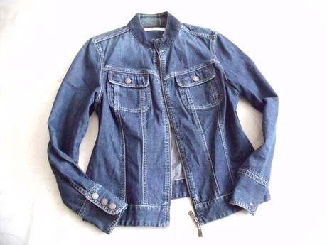 Riflová bunda m-l, tommy hilfiger,m