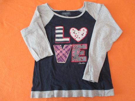 Tmavomodro sede tricko s dlhym rukavom, 10/11, 140