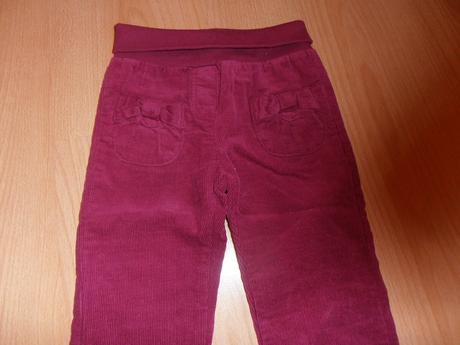 Nohavice s mašličkami,oblečene 1krat, topolino,92