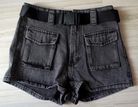 Tmavošedé rifľové kraťasy, xs/s/m, 36 - xs