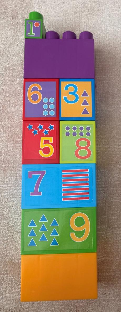 Mega bloks veľká kocka s číslami a obrázkami (12,5,