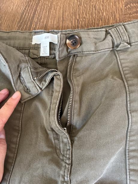 Rifle tmavozelené/ kaki, h&m,38
