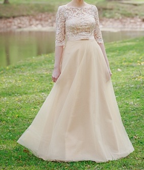 Spoločenské/ svadobné šaty, 38