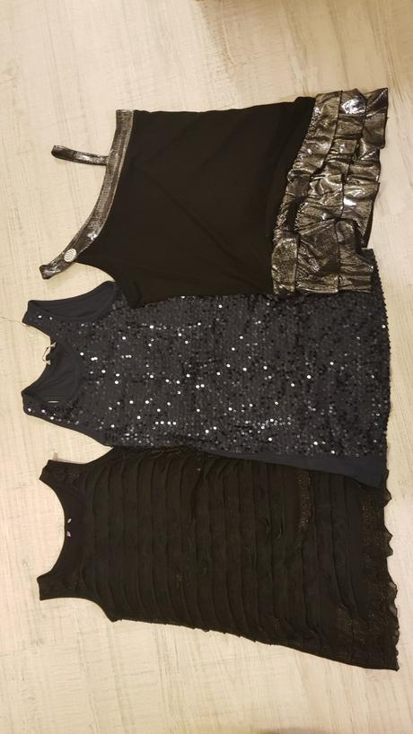 Flitrovane/leskle saty, h&m,134