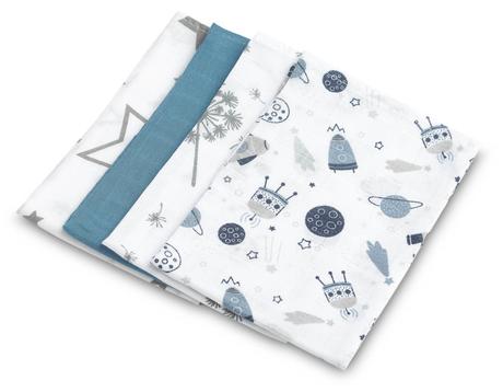 Sensillo plienočka mušelínova blue 35x35cm, 4ks,