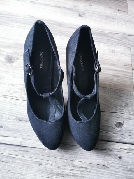 Čierne semišové lodičky graceland, graceland,36