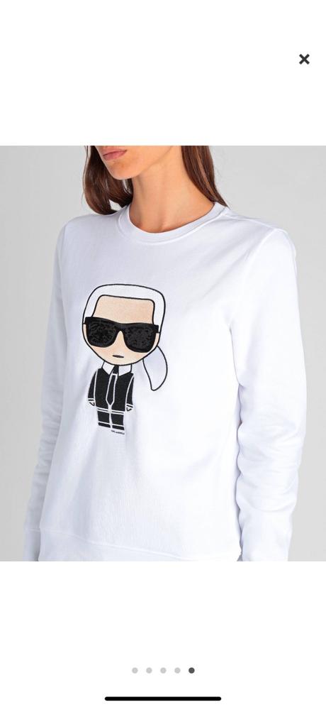 Mikina karl lagerfeld vyšívaná s flitrami, xs
